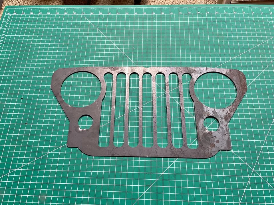 Wall Art - Willys Jeep Grill CJ2A Silhouette