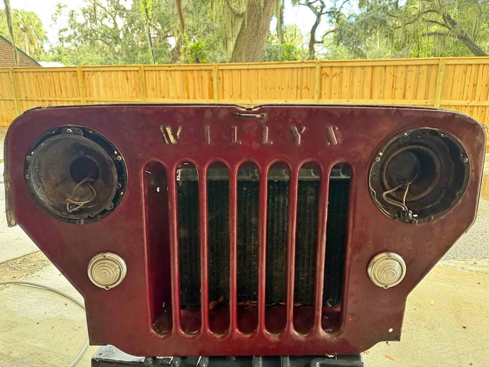 Original Willys Jeep CJ-3B Grille And Radiator Assembly 1953-64 Vintage OEM