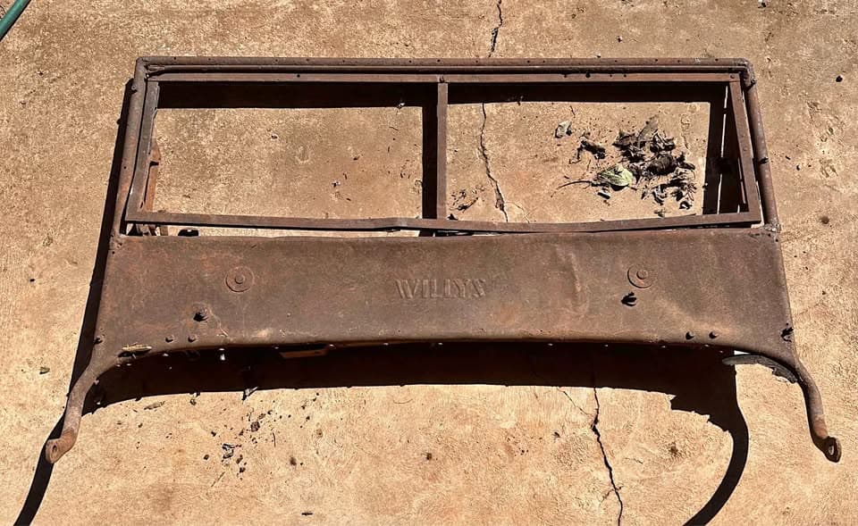 Original Willys Jeep CJ-2A Windshield Frame Early Jeep