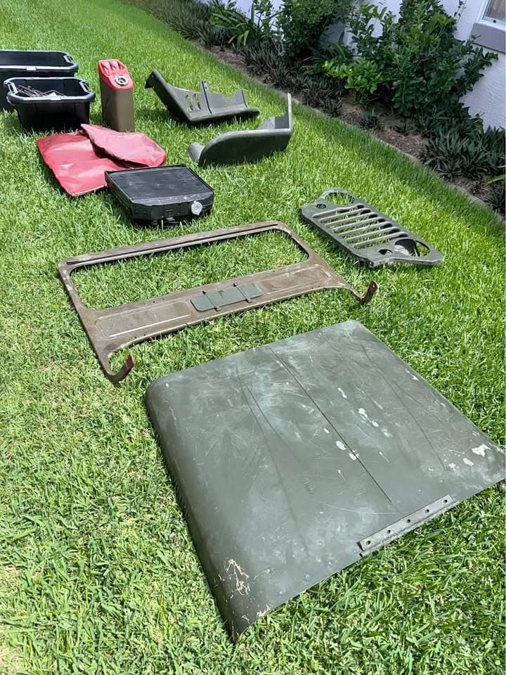 Vintage Willys Jeep Body Parts Lot Original Restoration Parts